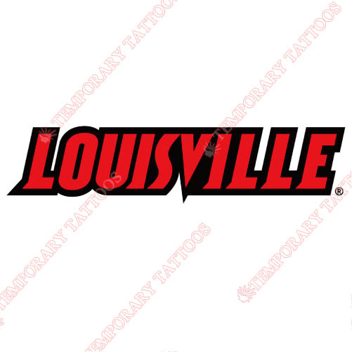 Louisville Cardinals Customize Temporary Tattoos Stickers NO.4880